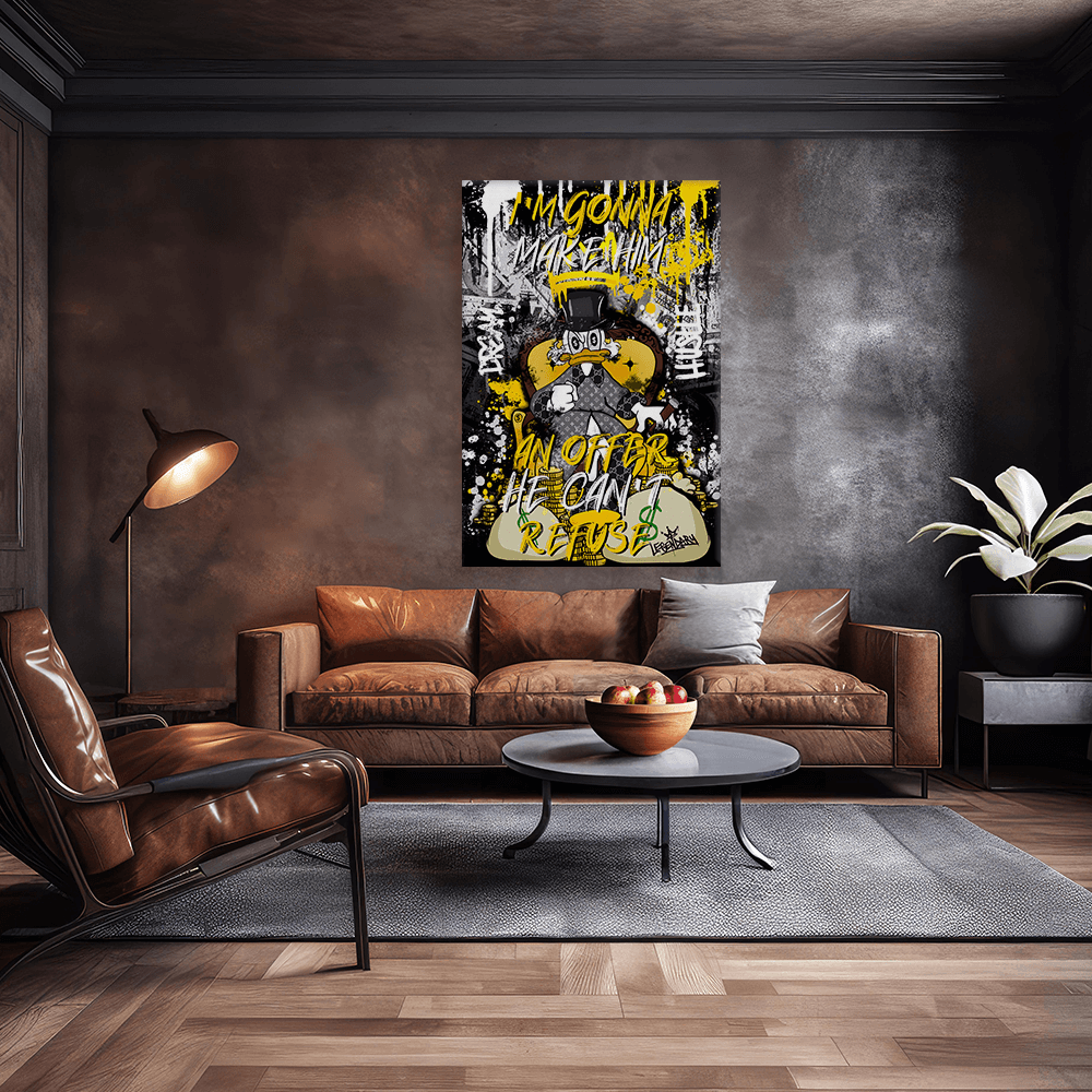 Leinwandbild - DAGOBERT GODFATHER DUCK No. 1