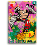 Leinwandbild - MICKEY MEETS BANKSY - READ MY HANDS