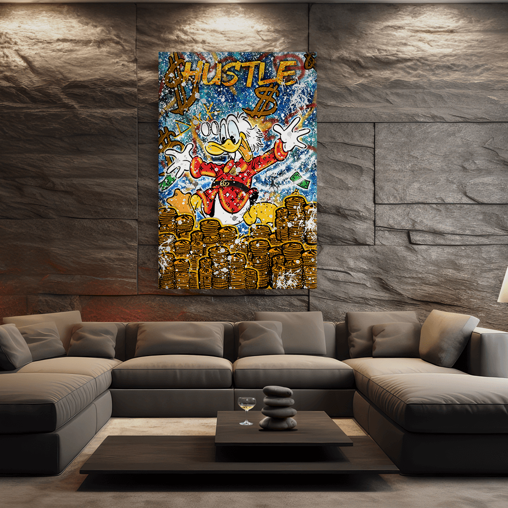 Leinwandbild - DAGOBERT THE HUSTLE DUCK