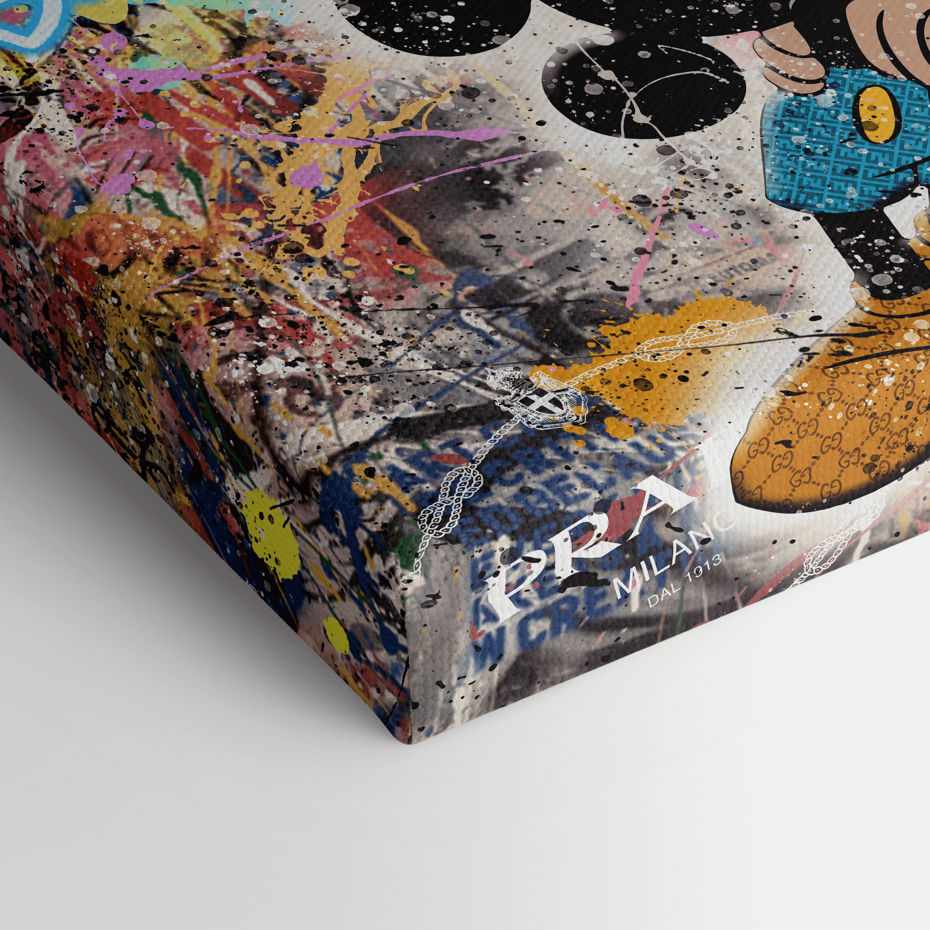 Leinwandbild - MICKEY MEETS BANKSY - LOVE IS ALL WE NEED No. 3