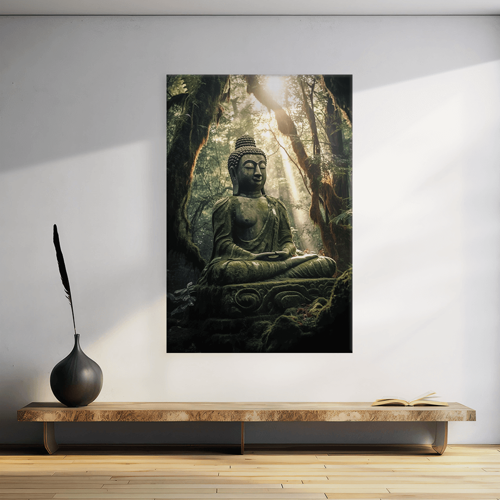 Leinwandbild - Buddha Bahi im Wald