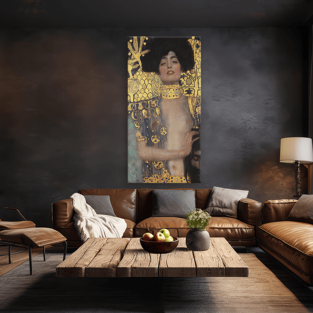 Leinwandbild - Gustav Klimt - Judith I, 1901 - Judith mit dem Haupt des Holofernes