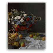 Leinwandbild - Claude Monet - Flowers and Fruits