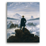 Leinwandbild - Caspar David Friedrich - Der Wanderer über dem Nebelmeer