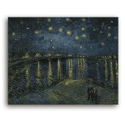 Leinwandbild - Vincent van Gogh - Sternennacht über der Rhone