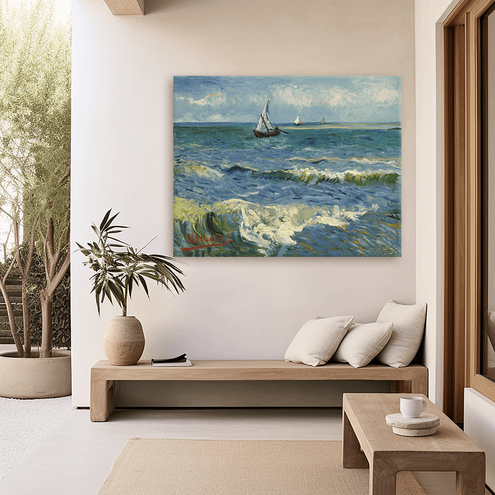 Leinwandbild - Vincent van Gogh - Seelandschaft in der Nähe von Saintes-Maries-de-la-Mer