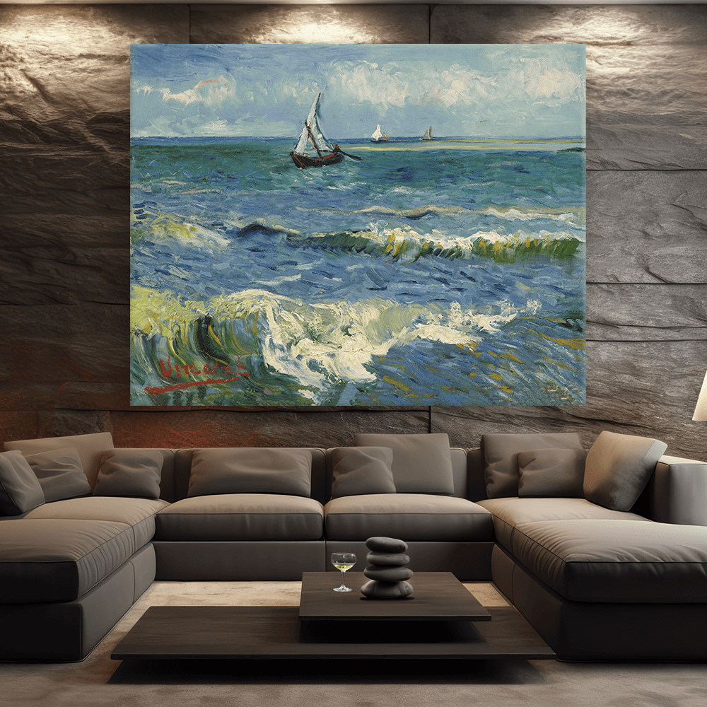 Leinwandbild - Vincent van Gogh - Seelandschaft in der Nähe von Saintes-Maries-de-la-Mer