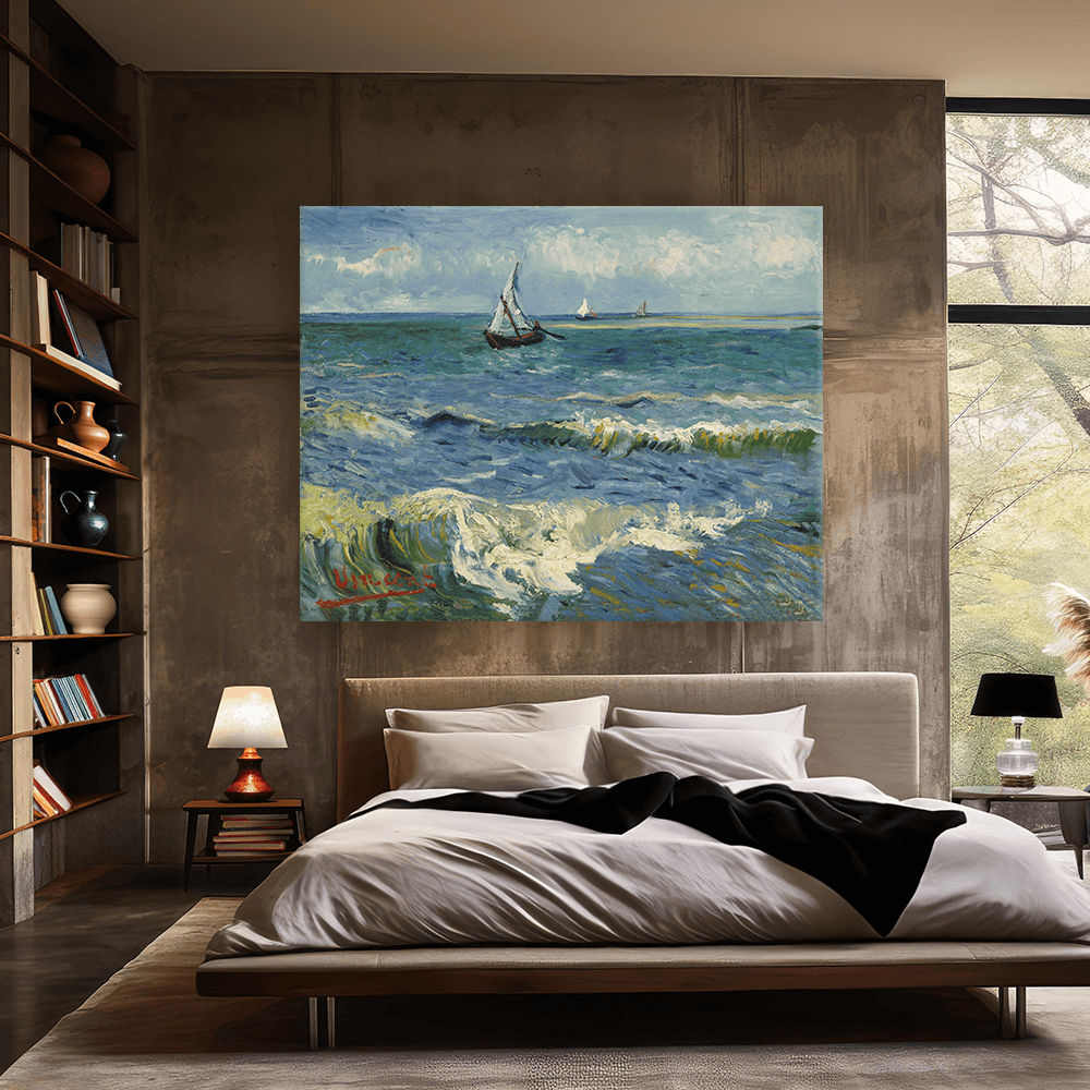 Leinwandbild - Vincent van Gogh - Seelandschaft in der Nähe von Saintes-Maries-de-la-Mer