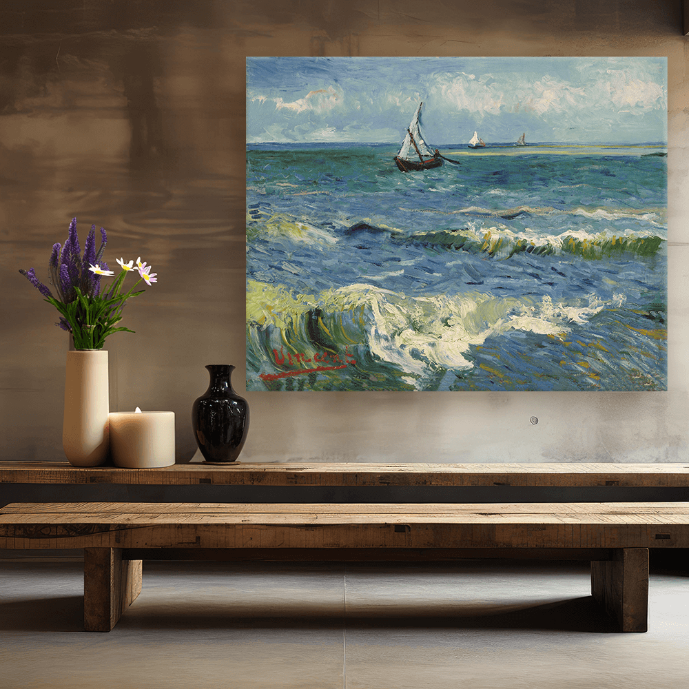 Leinwandbild - Vincent van Gogh - Seelandschaft in der Nähe von Saintes-Maries-de-la-Mer