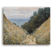 Leinwandbild - Claude Monet - Straße in La Cavée, Pourville