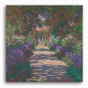 Leinwandbild - Claude Monet - Eine Bahn in Monets Garten, Giverny, 1902