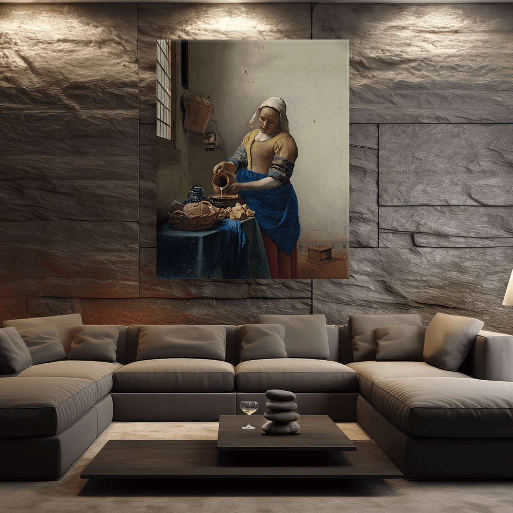 Leinwandbild - Johannes Vermeer - Die Milchmagt
