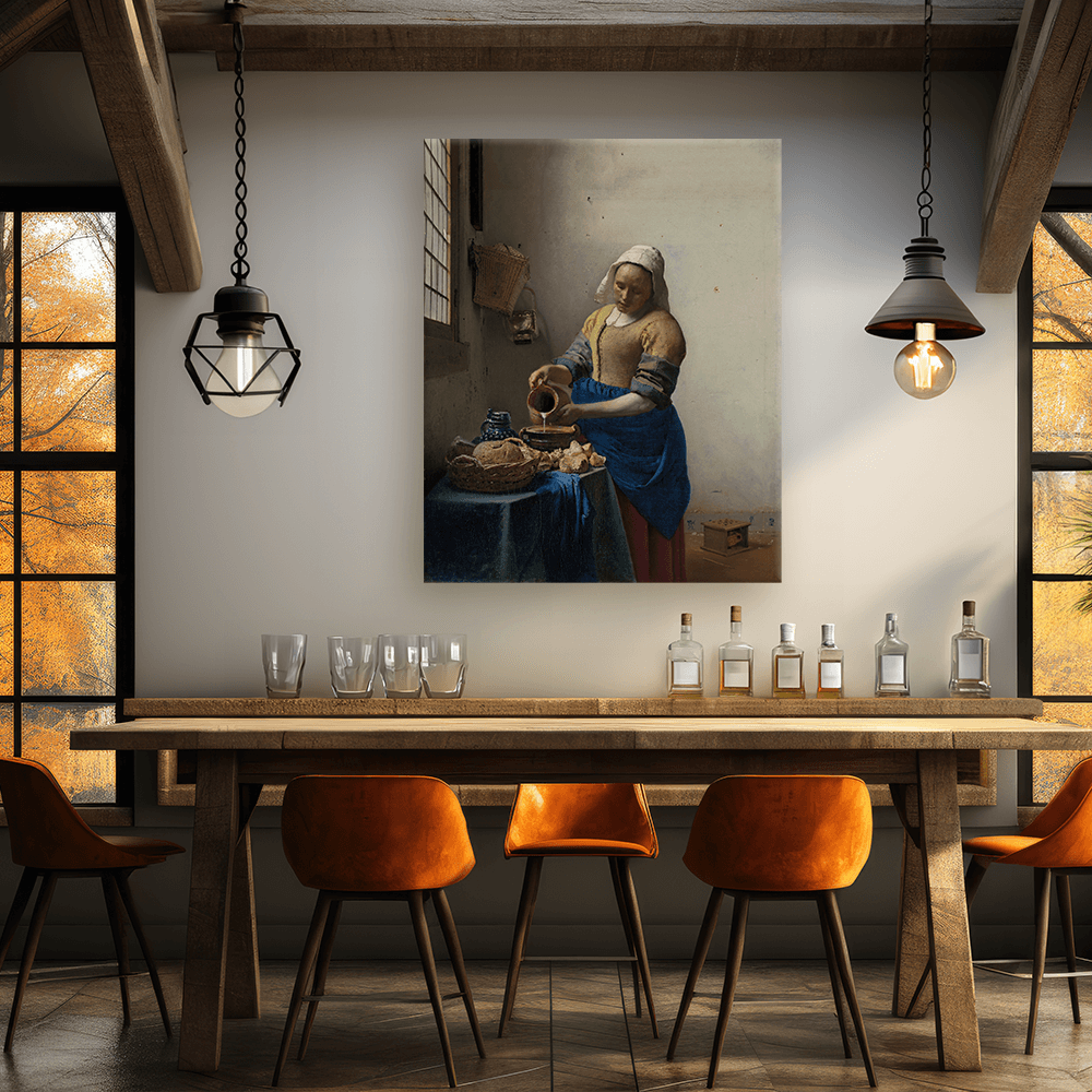 Leinwandbild - Johannes Vermeer - Die Milchmagt