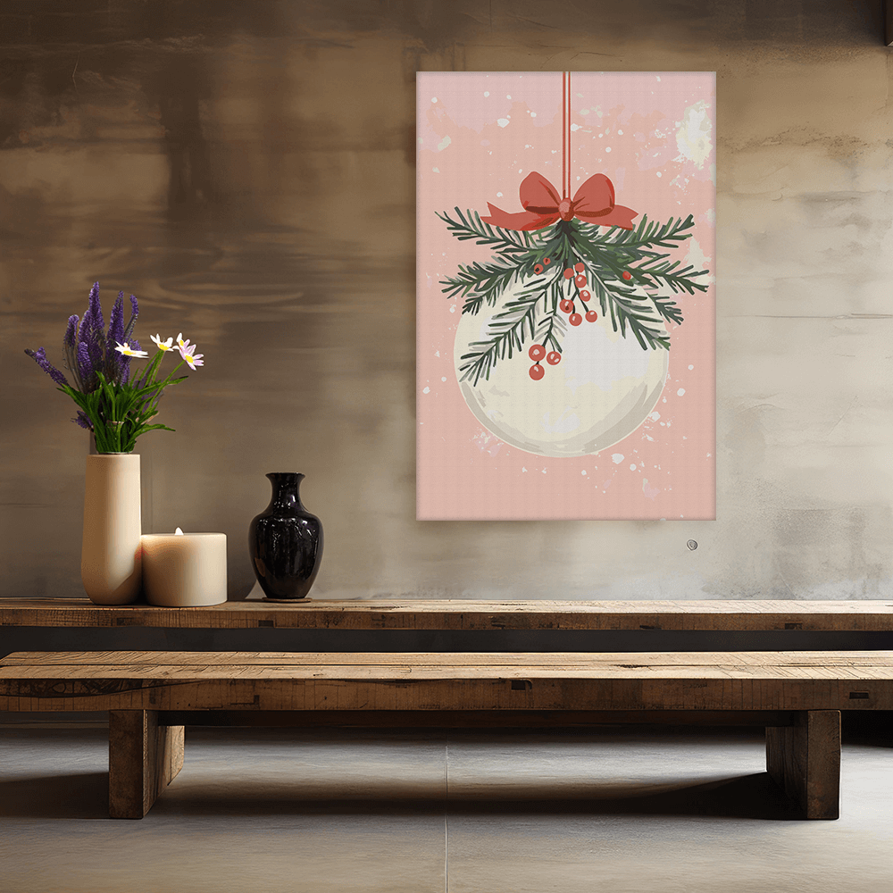 Leinwandbild - Joyful Christmas Bauble
