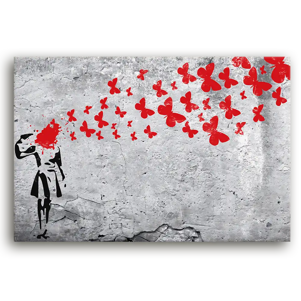 Leinwandbild - suicide Girl - ButterFly Headshot