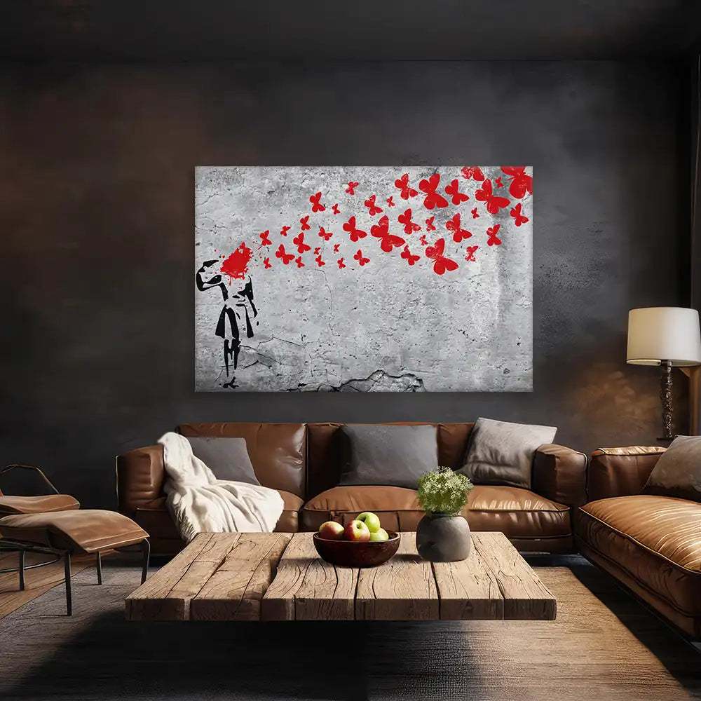 Leinwandbild - suicide Girl - ButterFly Headshot