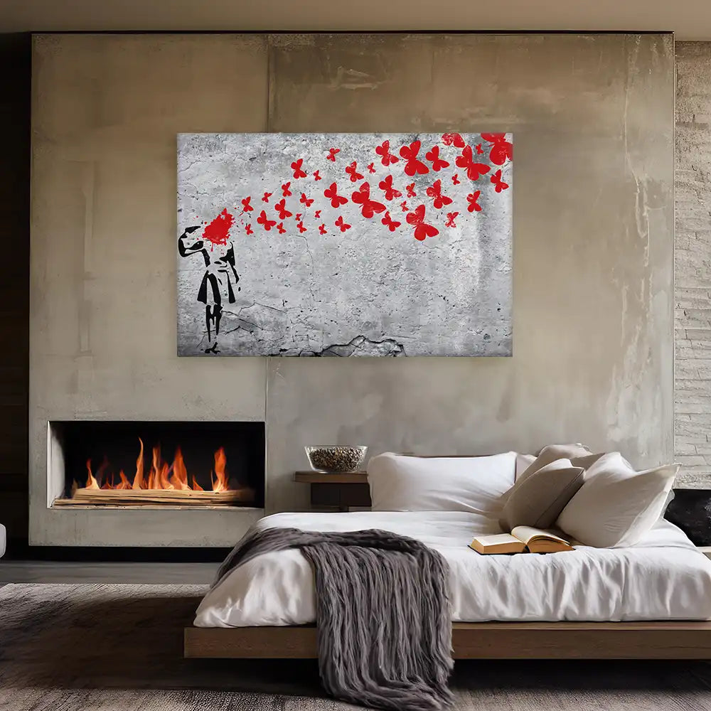 Leinwandbild - suicide Girl - ButterFly Headshot