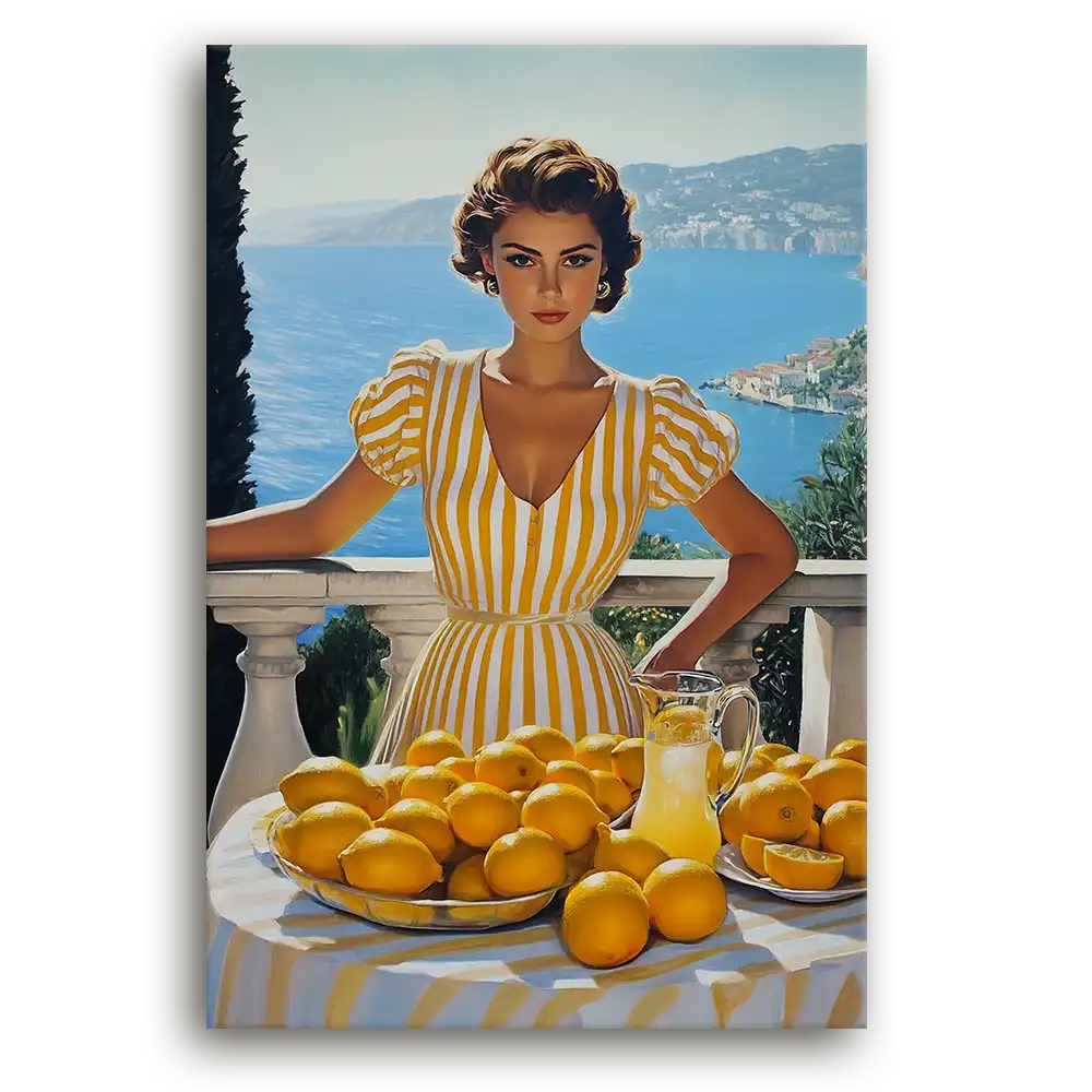 Leinwandbild - Bella Donna e Limoncello