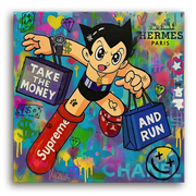 Leinwandbild - Astro Run – Luxusjagd im Pop-Art-Stil