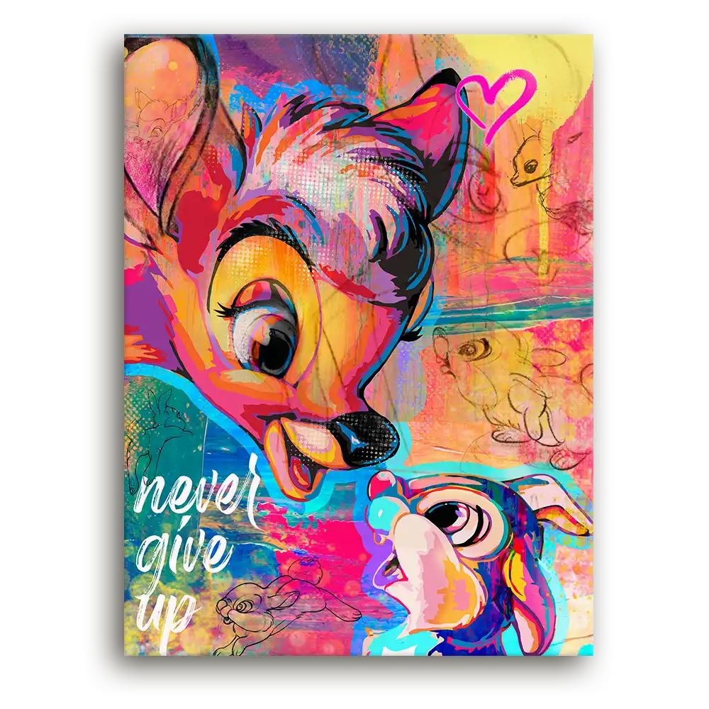 Leinwandbild - Bambi - Never Give Up