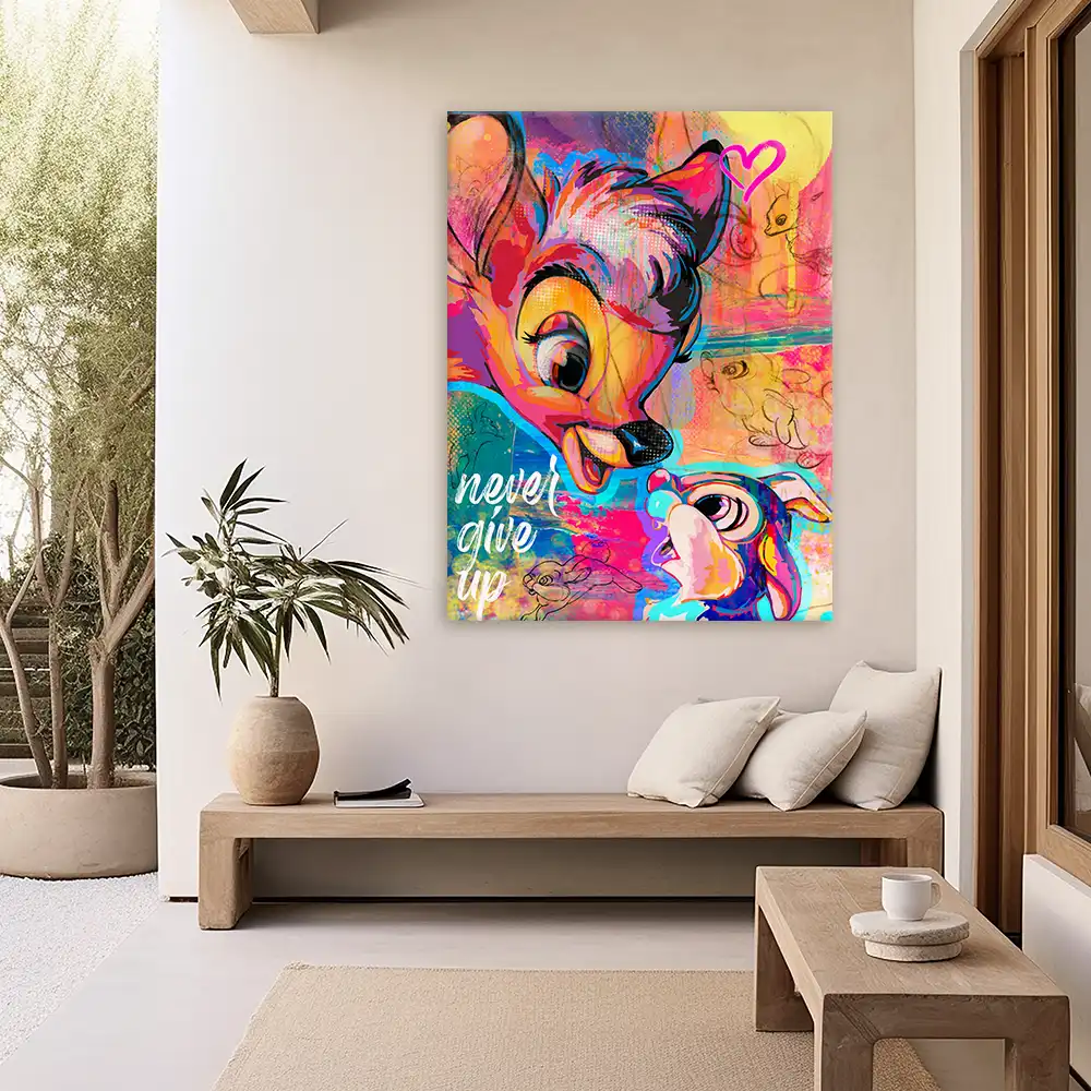 Leinwandbild - Bambi - Never Give Up