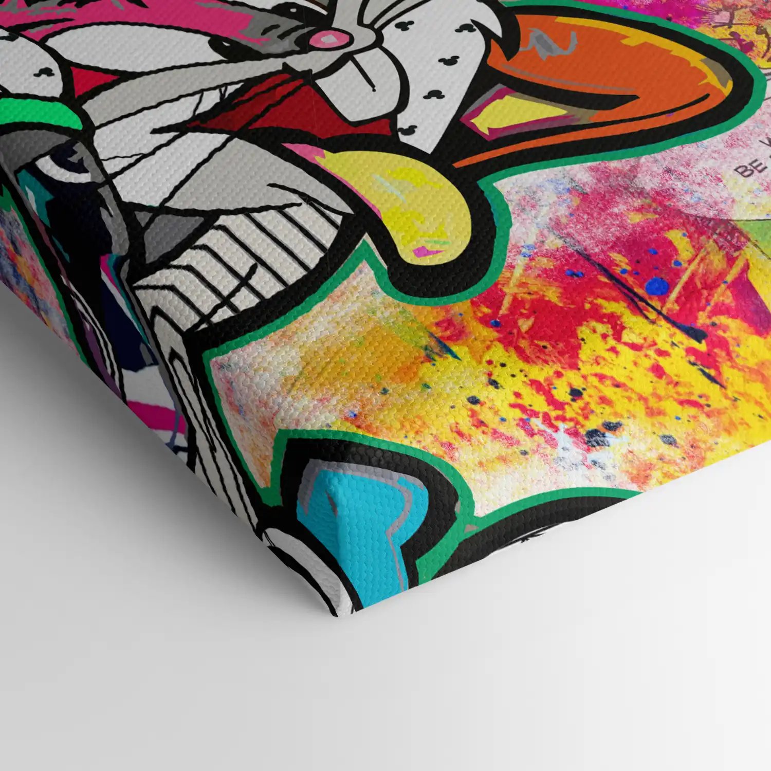 Leinwandbild - Bunny vs. Mouse - Catch Me If You Can