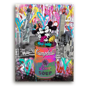 Leinwandbild - Mickey & Minnie - New York Love Soup