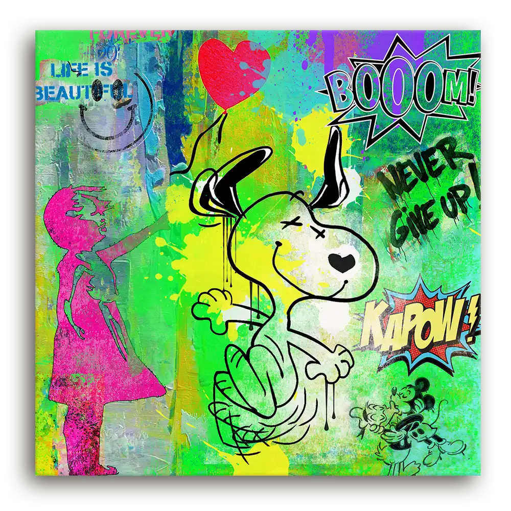 Leinwandbild - Never Give Up – Life is Beautiful