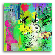 Leinwandbild - Never Give Up – Life is Beautiful