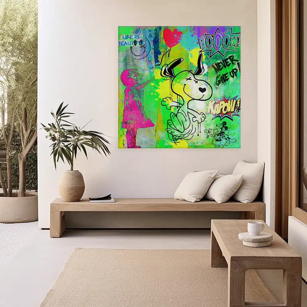 Leinwandbild - Never Give Up – Life is Beautiful