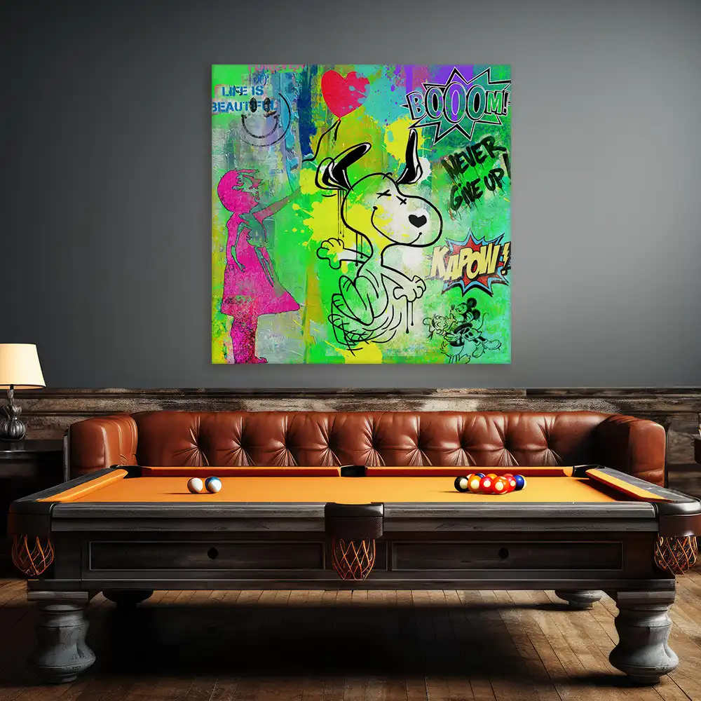 Leinwandbild - Never Give Up – Life is Beautiful