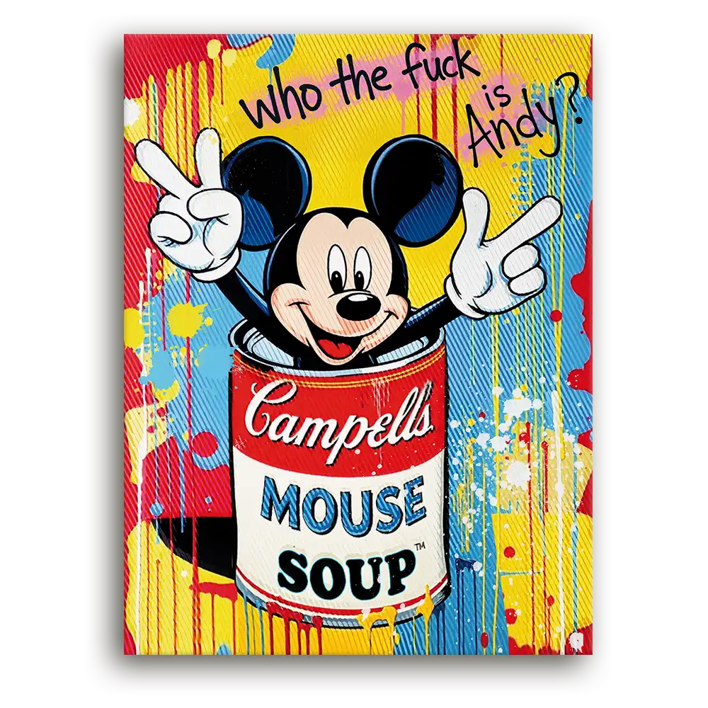 Leinwandbild - Mickey - Who the F    is Andy
