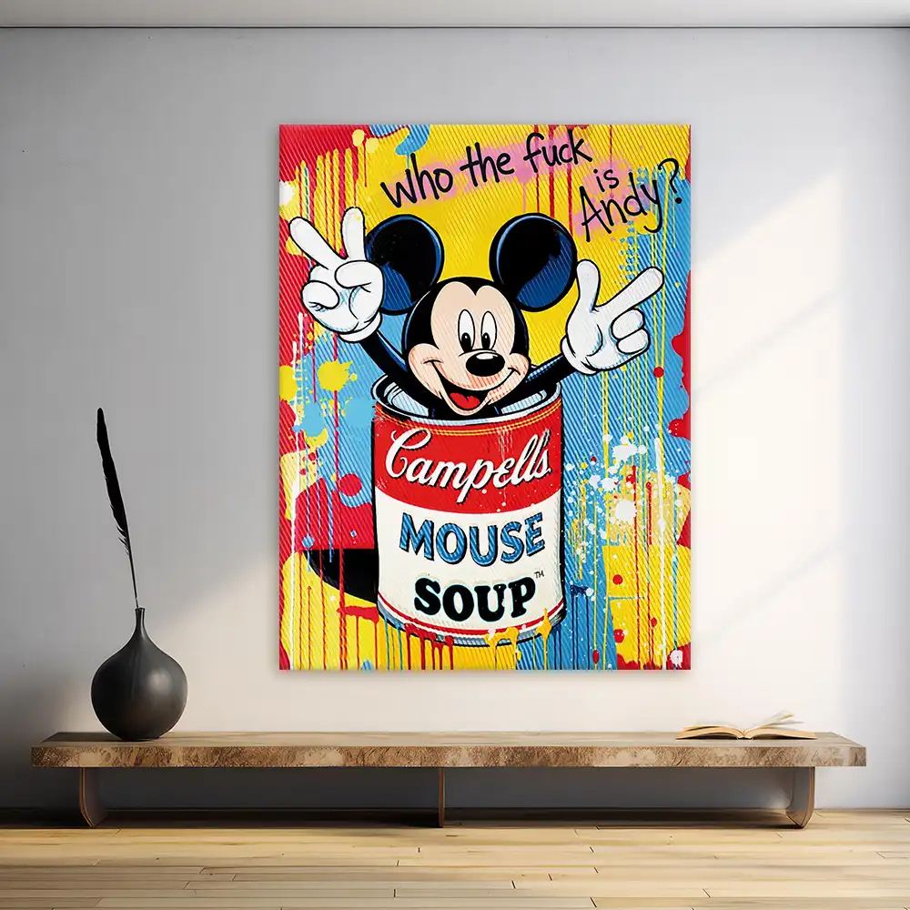 Leinwandbild - Mickey - Who the F    is Andy