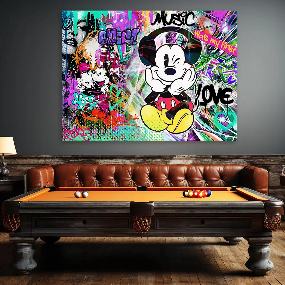 Leinwandbild - Mickey - Music Was My First Love