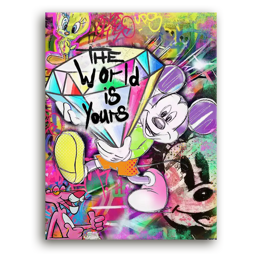 Leinwandbild - Mickey - The World is Yours to Sparkle