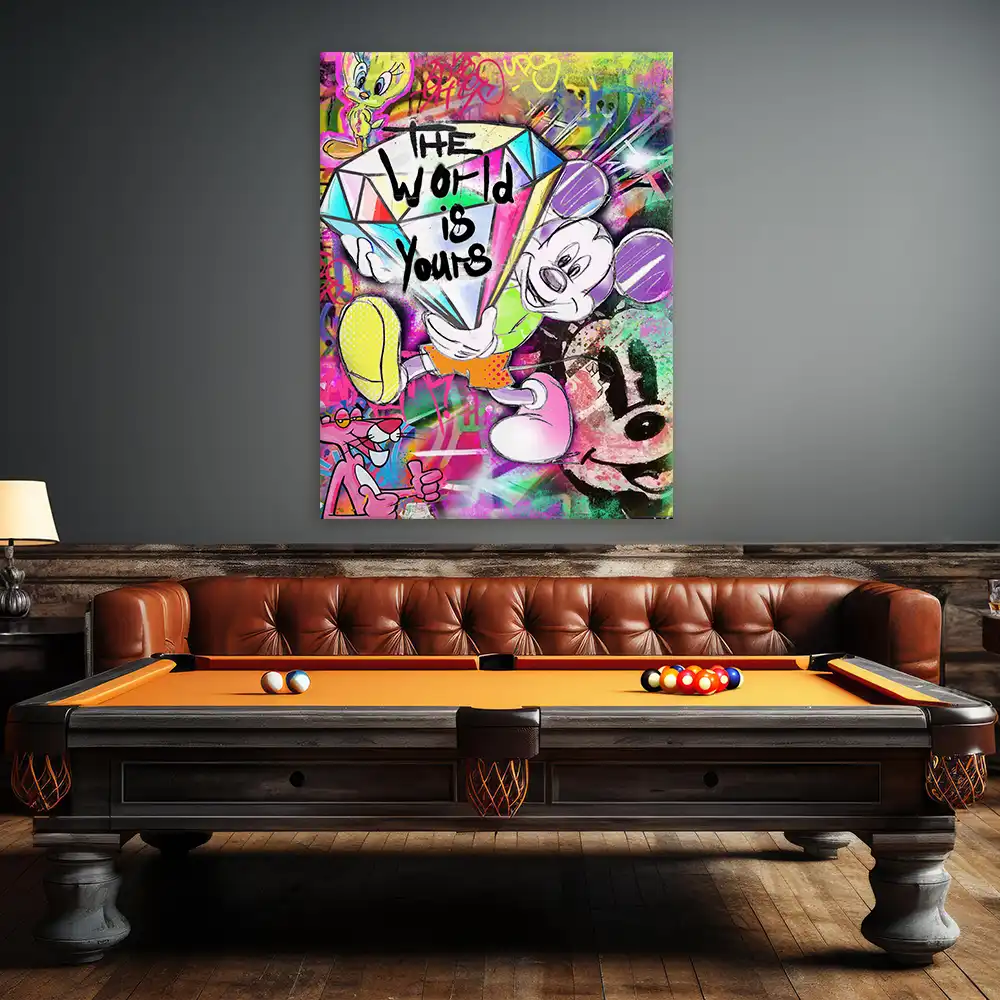 Leinwandbild - Mickey - The World is Yours to Sparkle