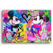 Leinwandbild - Mickey & Minnie - Two Mice, One Heart - Grace-BLN