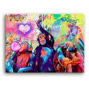 Leinwandbild - Three Monkey Legends