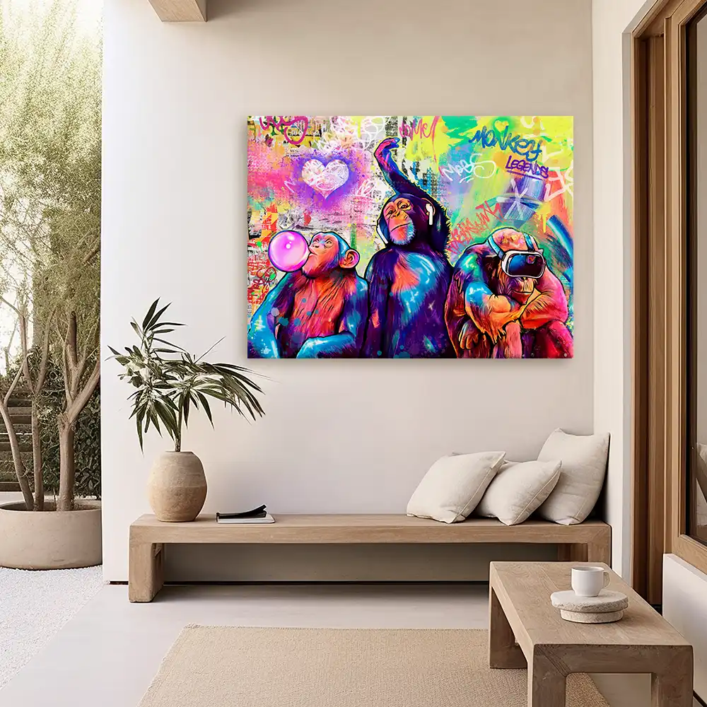 Leinwandbild - Three Monkey Legends