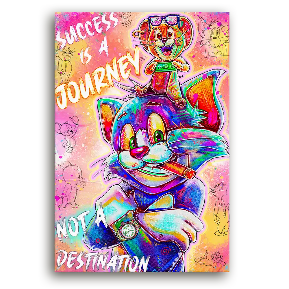 Leinwandbild - Tom & Jerry’s Journey of Success