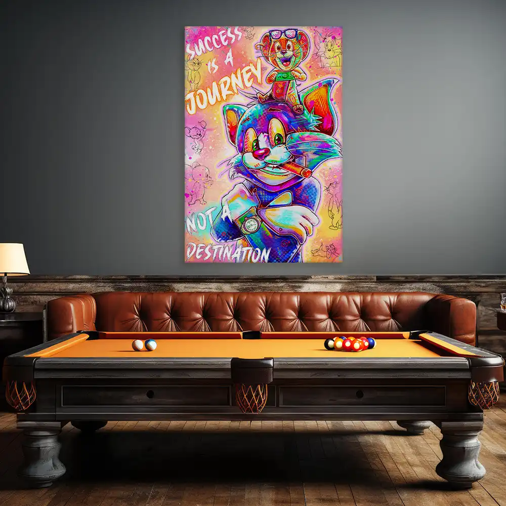 Leinwandbild - Tom & Jerry’s Journey of Success