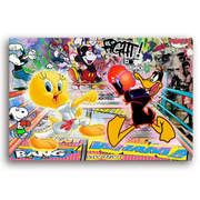 Leinwandbild - Comic Knockout – Pop Art Boxing