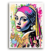 Leinwandbild - Vermeer Reloaded - The Pop Girl With The Earring