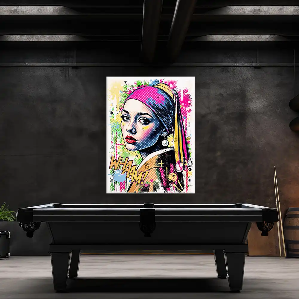 Leinwandbild - Vermeer Reloaded - The Pop Girl With The Earring