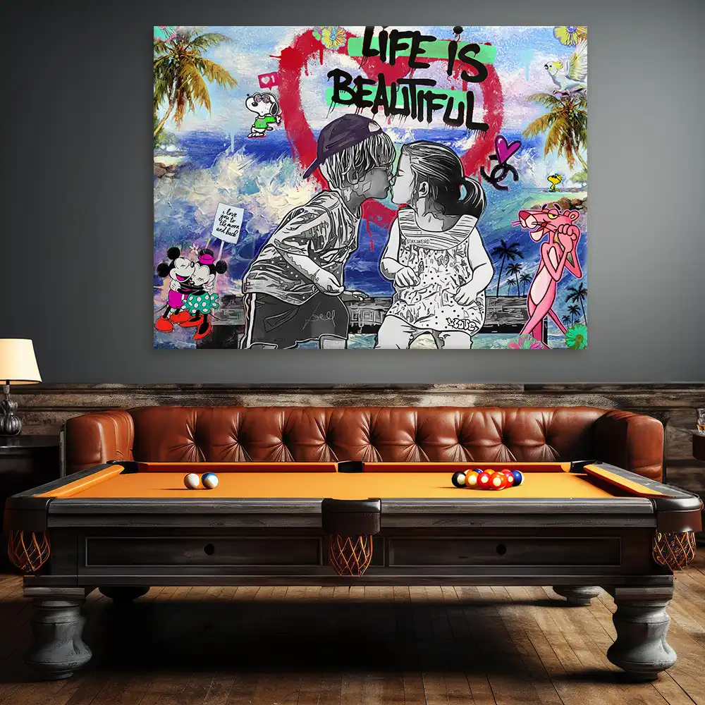 Leinwandbild - Life Is Beautiful – A Kiss of Innocence