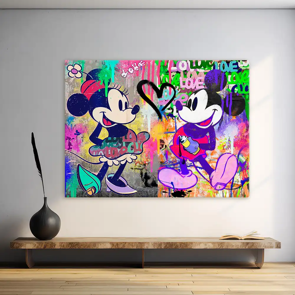 Leinwandbild - Mickey & Minnie – United in Love