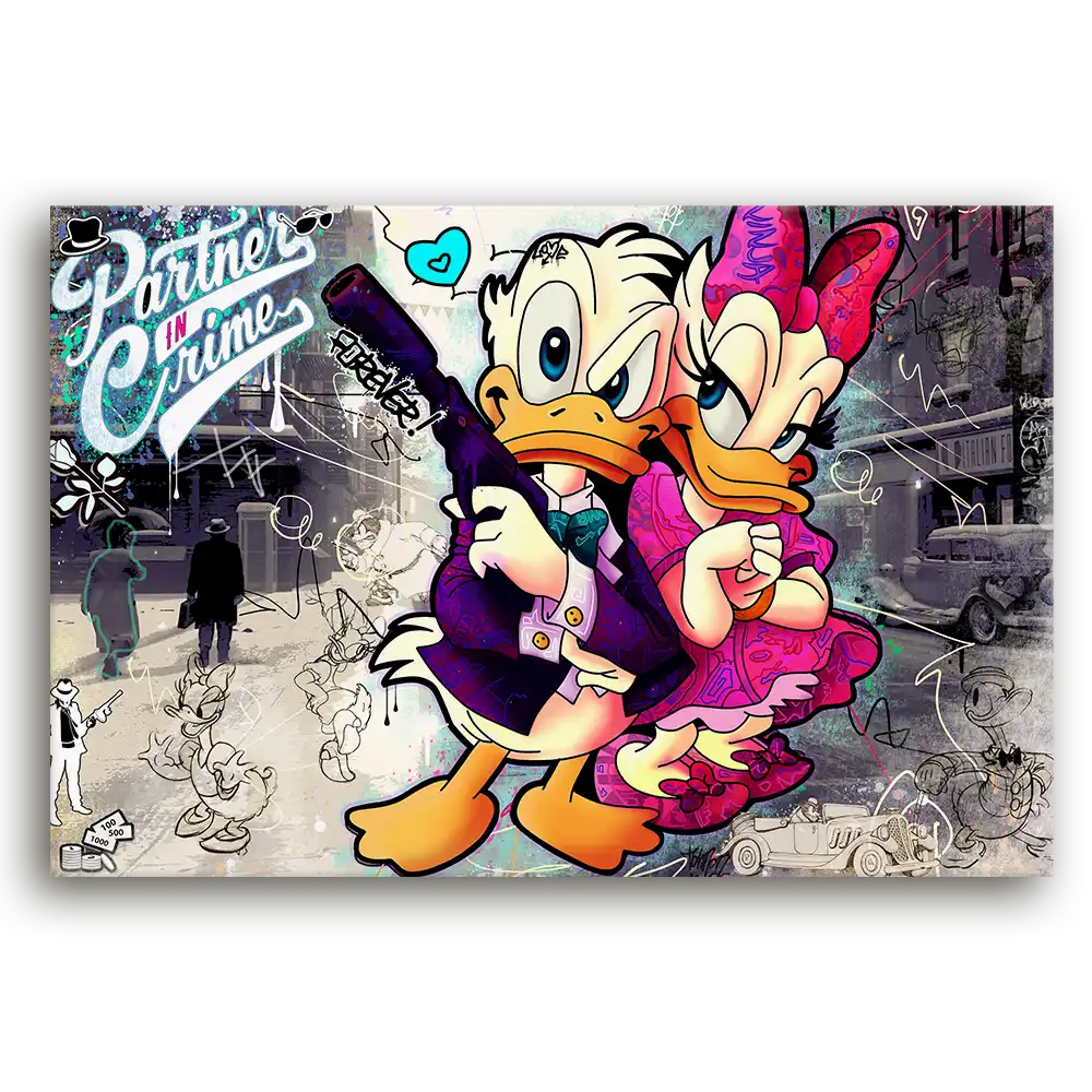 Leinwandbild - Donald & Daisy Forever – Partners in Crime