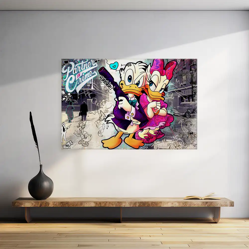 Leinwandbild - Donald & Daisy Forever – Partners in Crime