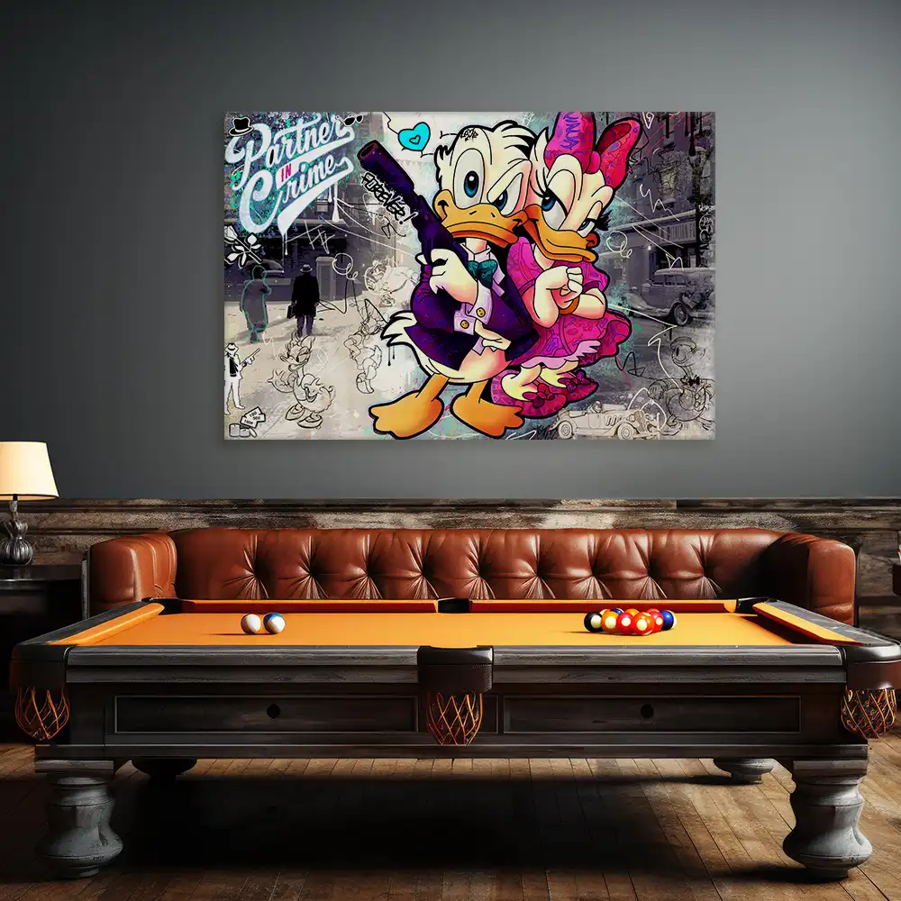 Leinwandbild - Donald & Daisy Forever – Partners in Crime