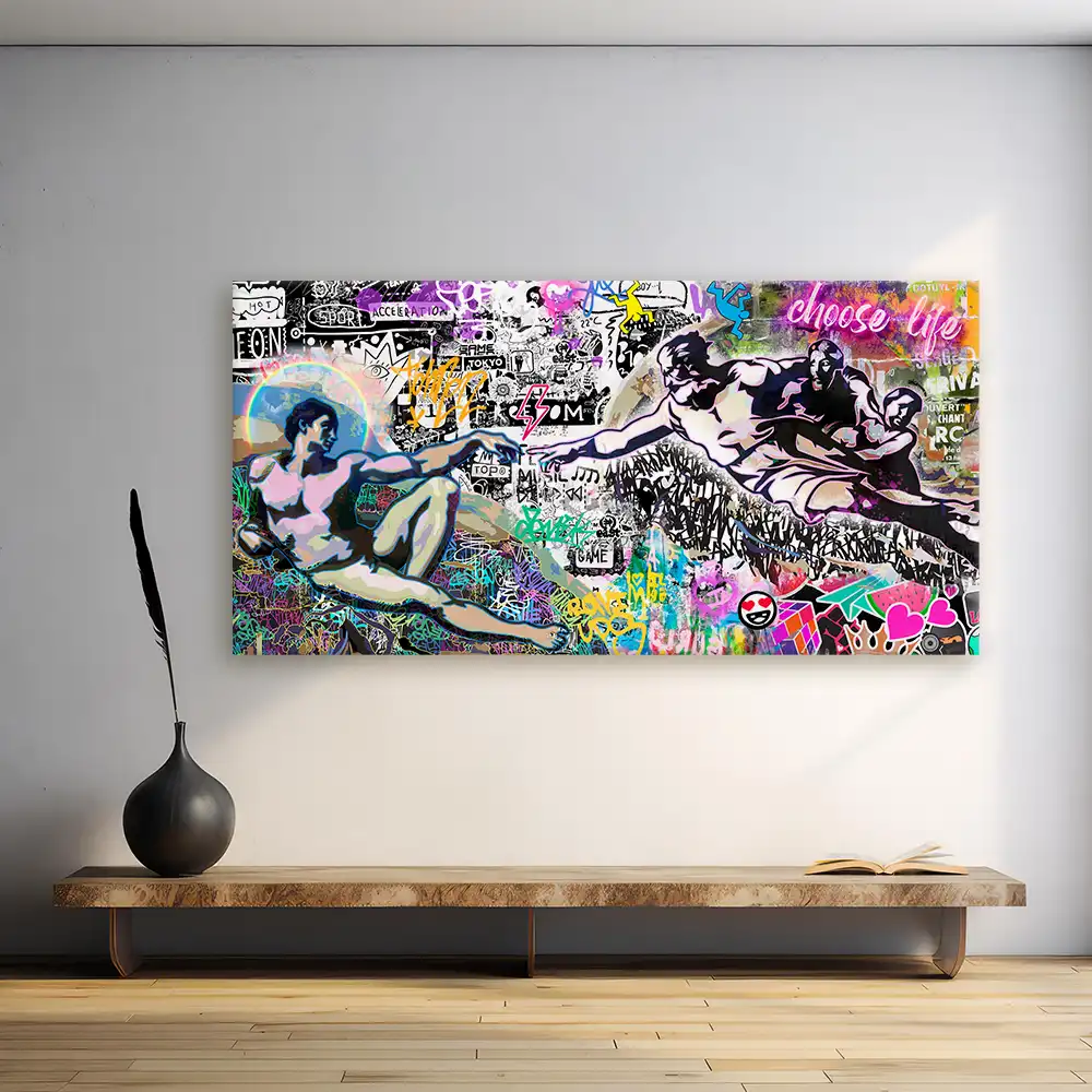 Leinwandbild - Choose Life – A Pop Art Creation Of Adam